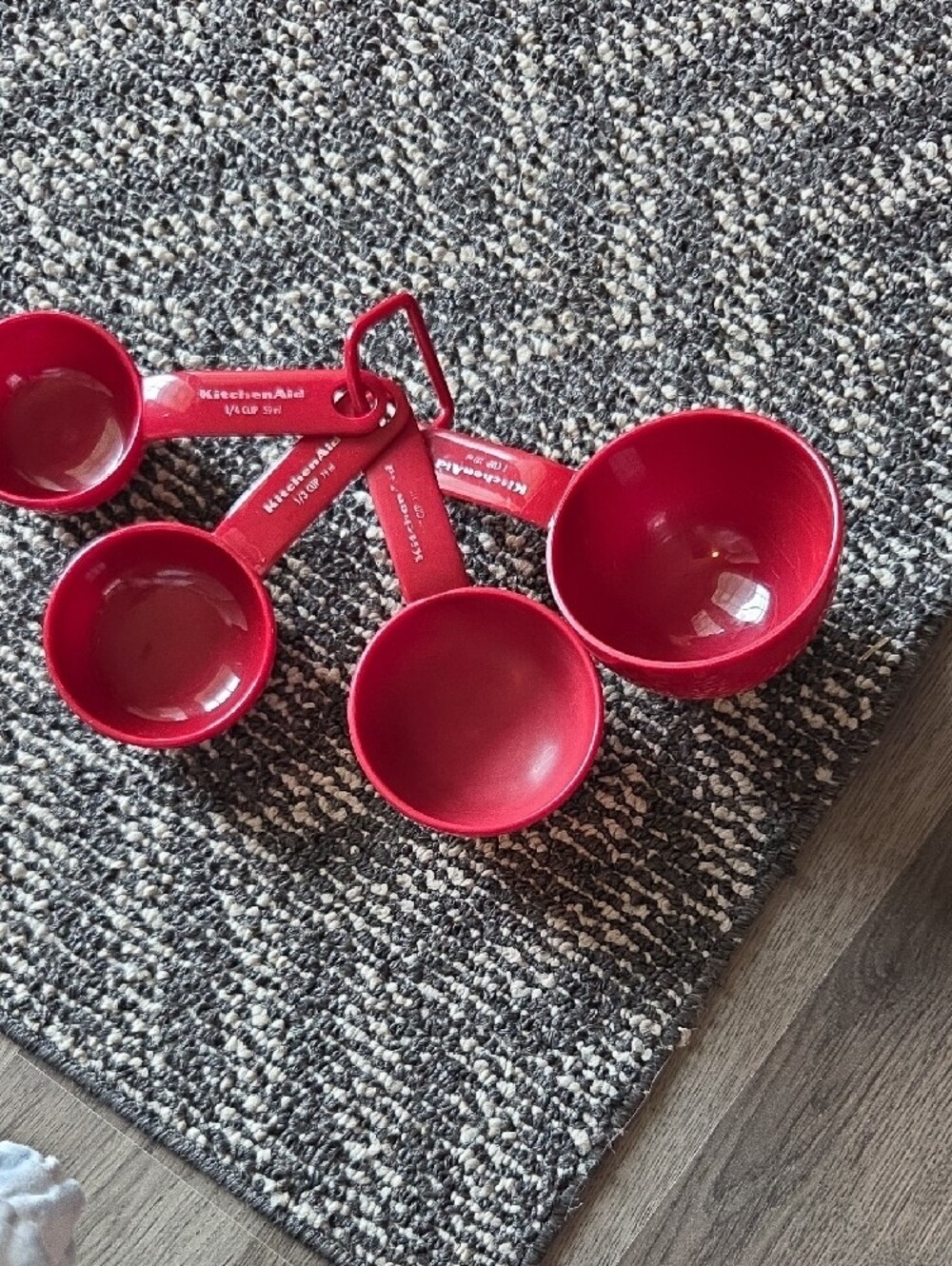 KitchenAid Red Nested Measuring Cup Set - Picture 2 of 2